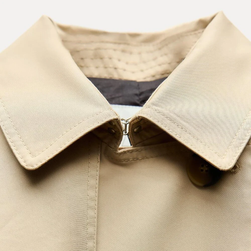 Zara Water Repellent Trench Coat ZW Collection - Picture 4 of 8